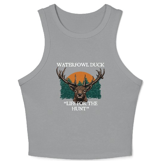 Waterfowl Duck Live for Hunt Cast Around Hunting Crop Tank Top