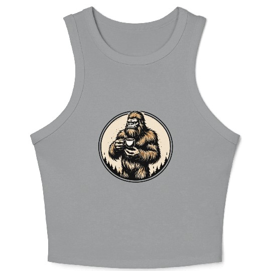 dark wild coffee wild man monkey Chewbacca Beard Crop Tank Top