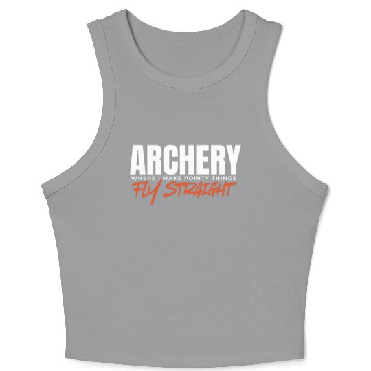 Funny Archery Coach Game Competition for Hunter Crop Tank Top