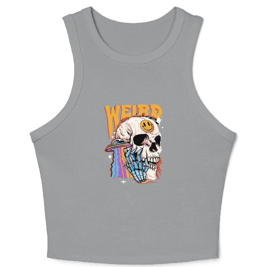 weird vibes Crop Tank Top