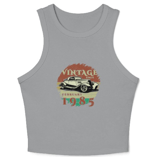 40th birthday Classic Car - Vintage since 02/1985 Crop Tank Top