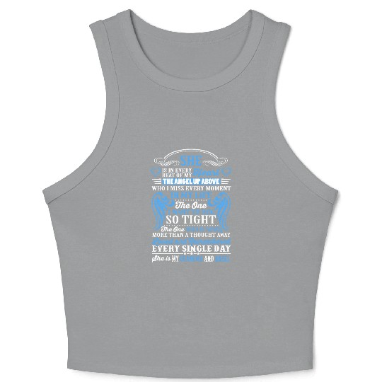 She is in every beat of my heart grandma and angel Crop Tank Top