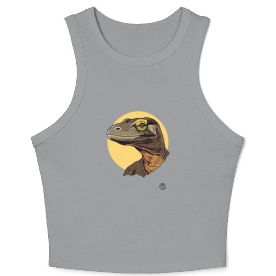 Realistic Komodo Dragon Portrait Crop Tank Top