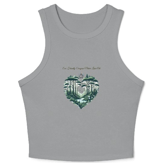 Evergreen Nature Lover Art Crop Tank Top