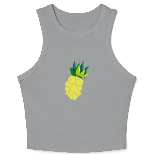 Pineapple Tennis Vibes for Summer Fun Crop Tank Top