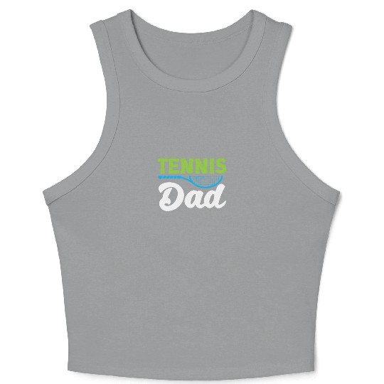 Tennis Dad Proud Supporter Design Crop Tank Top
