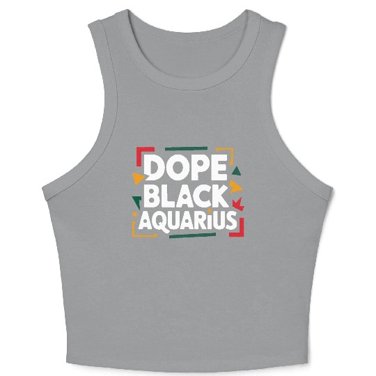 Dope Black Aquarius Crop Tank Top