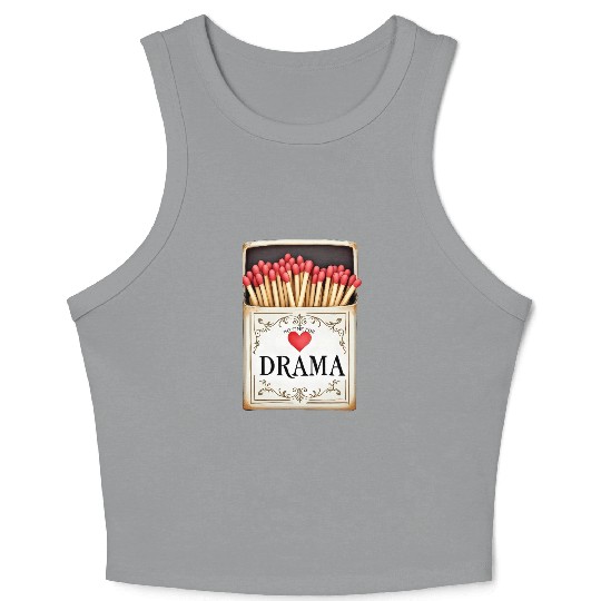 anti valentine no time for drama Crop Tank Top