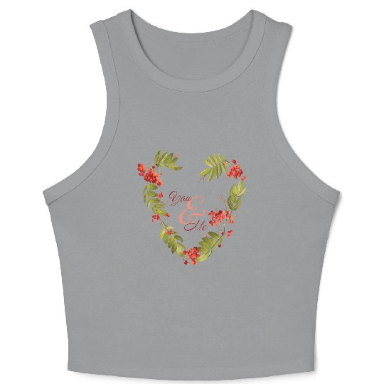 Serene evergreen design for autumn lovers Crop Tank Top