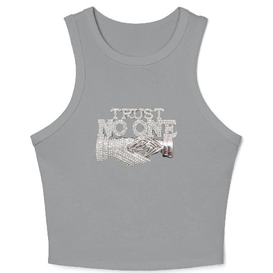 Trust No One Crop Tank Top