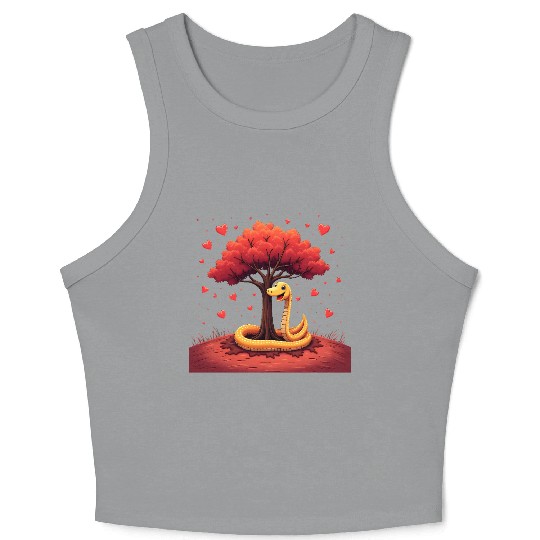 I love my snake heart tree Crop Tank Top