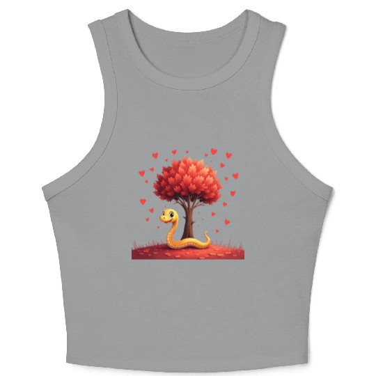 I love my snake heart tree Crop Tank Top