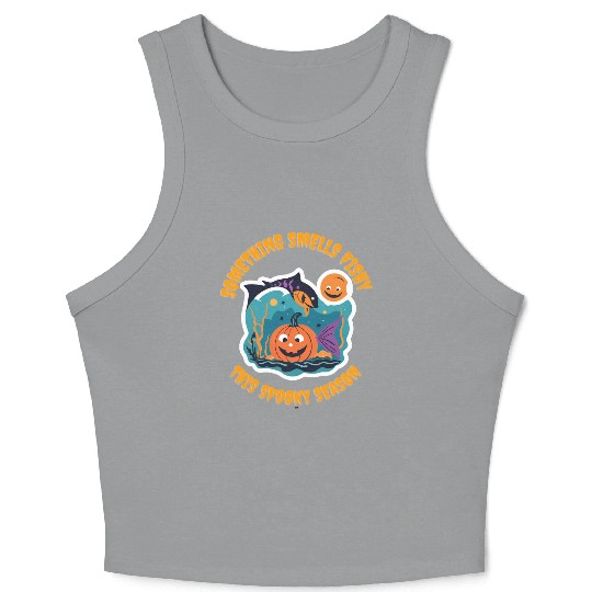 Something smells fishy this spooky season Crop Tank Top