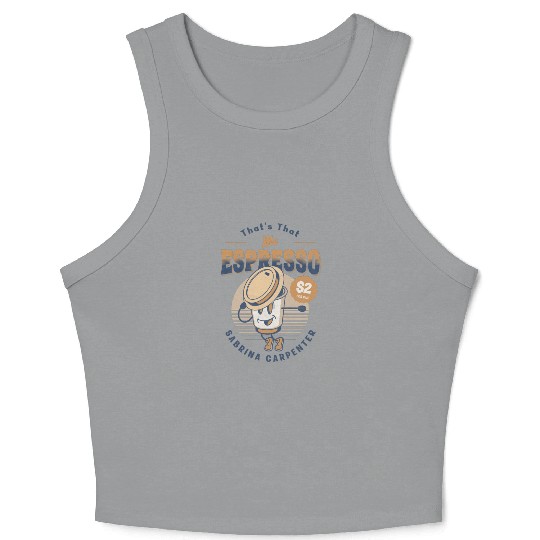 Coffee Cup Comics Mascot Espresso drink Crop Tank Top