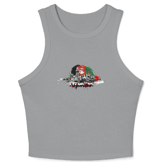 Kabul Store Afghanistan Urban Famous Buildings Crop Tank Top