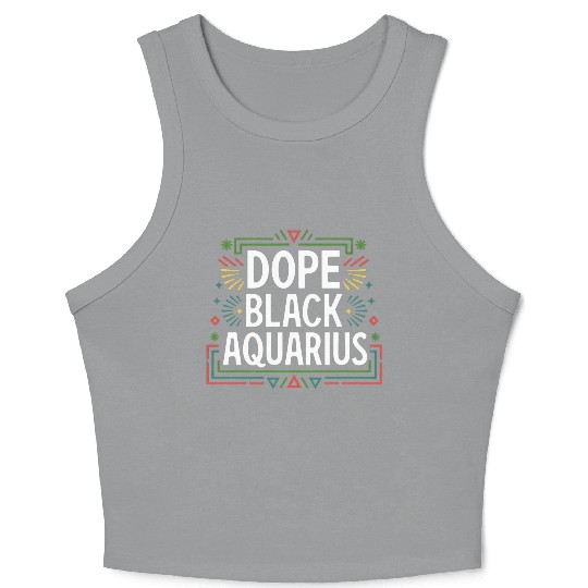 DOPE BLACK AQUARIUS Crop Tank Top