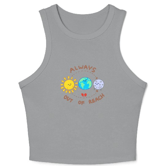 Always out of reach - sun and moon Crop Tank Top