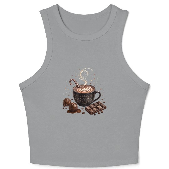 Cozy Hot Chocolate with Sweet Treats Crop Tank Top