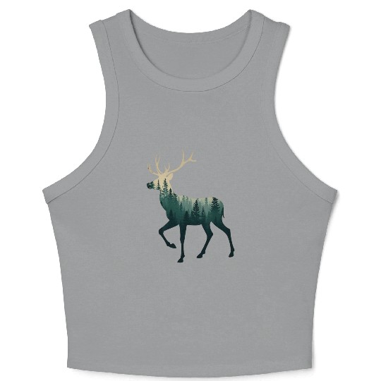 Deer Hunting Hunter Graphic: Hunting Season Crop Tank Top