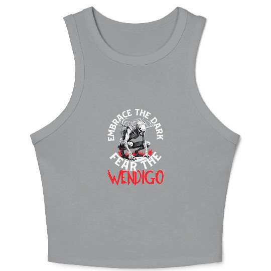 Cryptid Embrace The Dark Fear The Wendigo Crop Tank Top