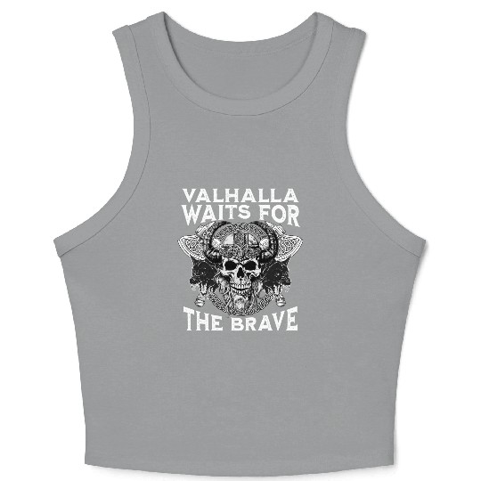 Valhalla Waits For The Brave Crop Tank Top