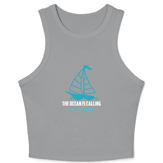 Florida Keys THE OCEAN IS CALLING I MUST GO Crop Tank Top