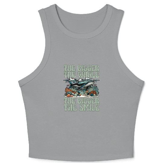 Whale Watching The Bigger The Whale Sea Creatures Crop Tank Top