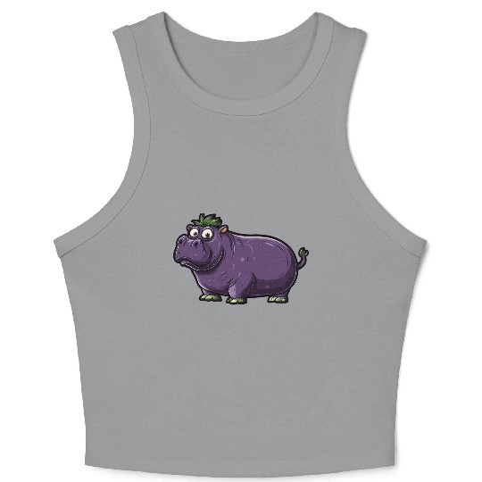 Hip Eggplant Crop Tank Top