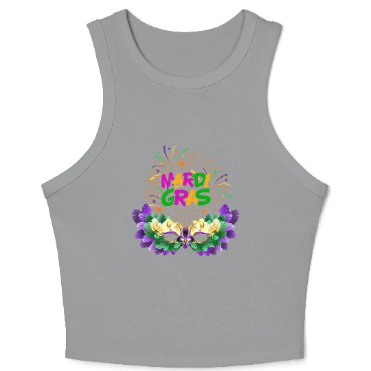 Mardi Gras New Orlean Carnival Crop Tank Top