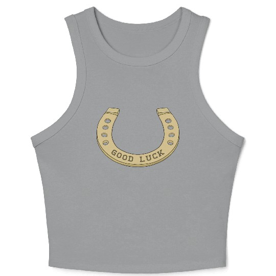 Cool Horseshoe for Lucky Days Crop Tank Top
