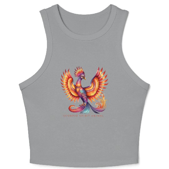 Scorpio Spirit Animal Phenix Alebrije Female Crop Tank Top