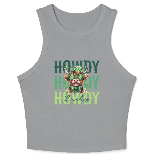 Howdy Howdy Howdy Lucky St Patricks Crop Tank Top
