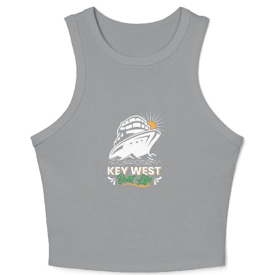 KEY-WEST BOAT LIFE Sailing Florida Keys West Keys Crop Tank Top