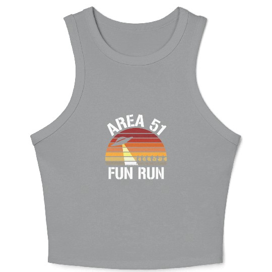 Area 51 Fun Run I Aliens UFO Roswell Alien Crop Tank Top
