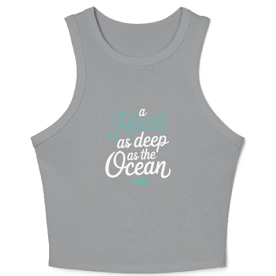 Pisces Zodiac A Heart As Deep As The Ocean Crop Tank Top