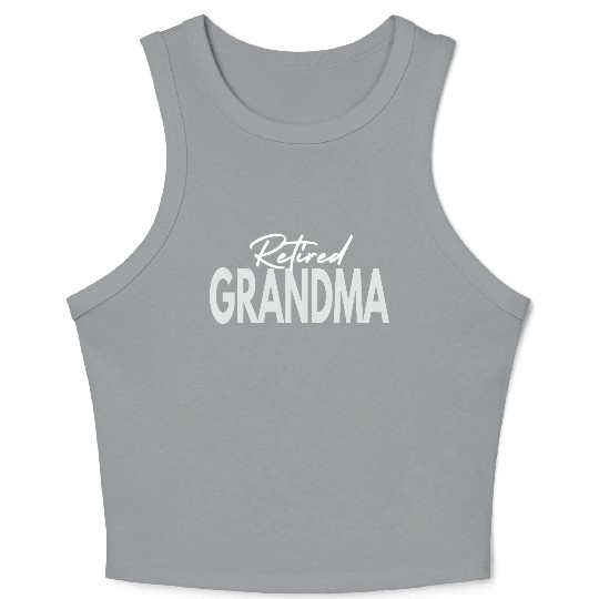 retired grandma Crop Tank Top