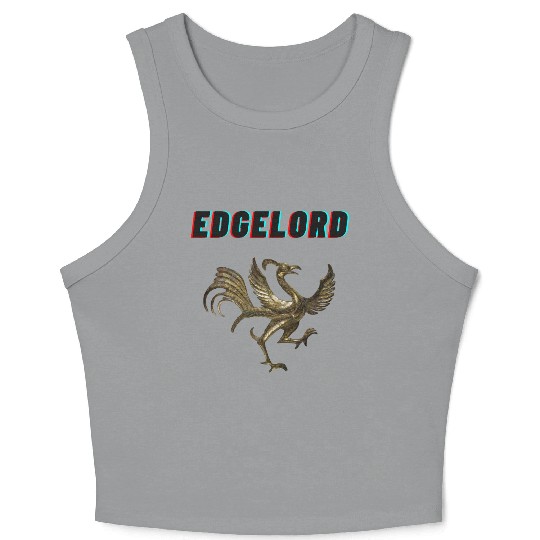 Edgelord Glitch Design – Bold Internet Meme Art wi Crop Tank Top