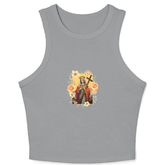 St Helena The True Cross and Church Crop Tank Top