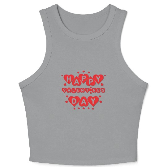 Happy Valentine's Day. Crop Tank Top
