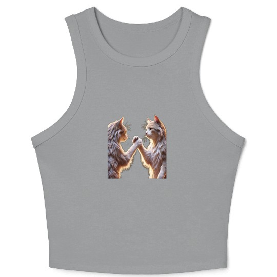 Classic cat Crop Tank Top