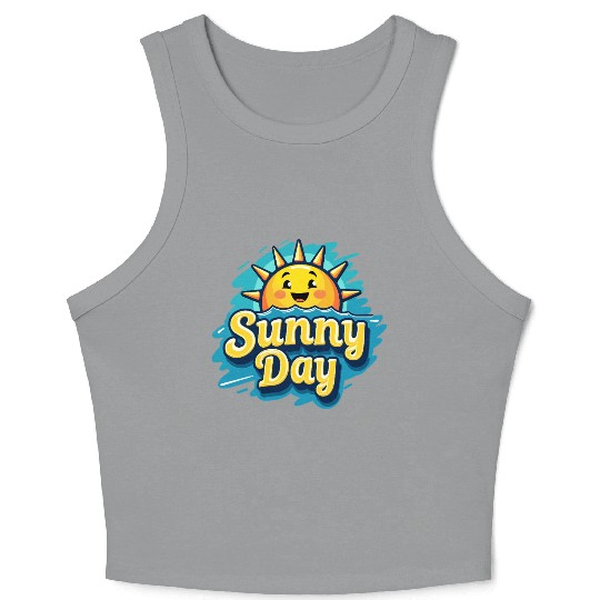 Sunny Day Sun Summer Vacation Crop Tank Top