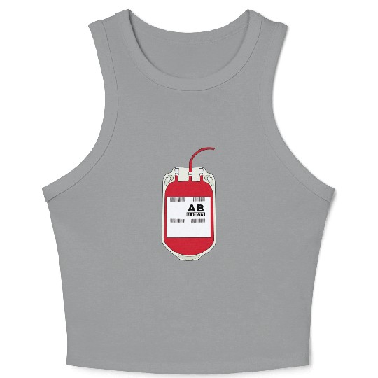 AB Negative Blood Bag Crop Tank Top