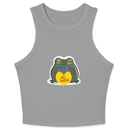 NO Touchy! Grumpy toad. Crop Tank Top