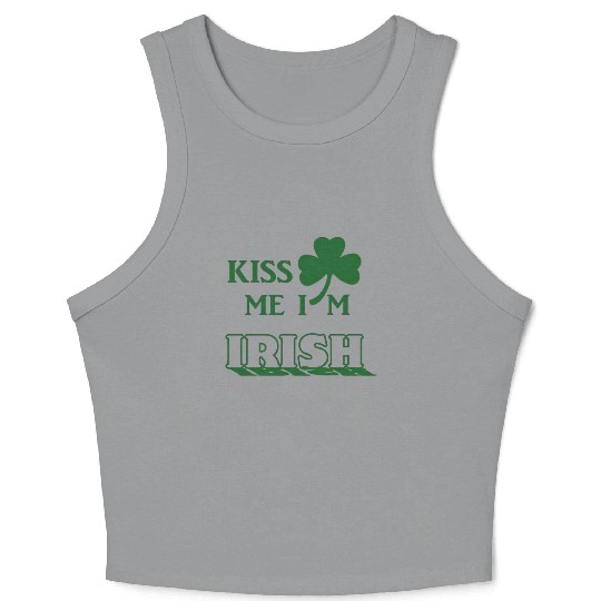Kiss Me Im Irish 2025 Crop Tank Top