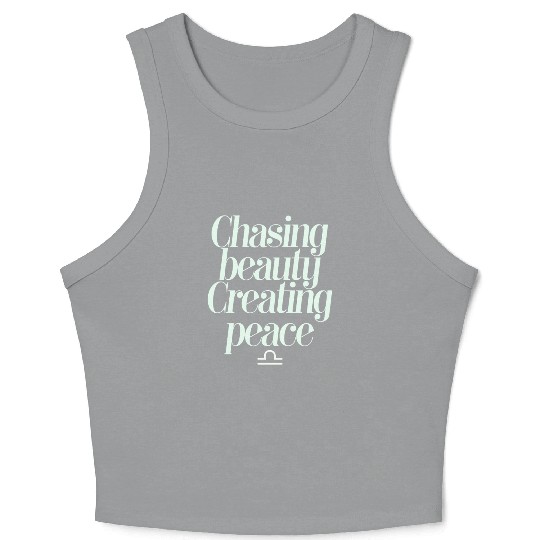 Chasing Beauty Creating Peace Libra Zodiac Crop Tank Top