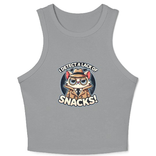 I Detect a Mood – Grumpy Cat Detective Crop Tank Top