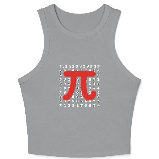 Pi Number with 100 Digits Pi Day Crop Tank Top