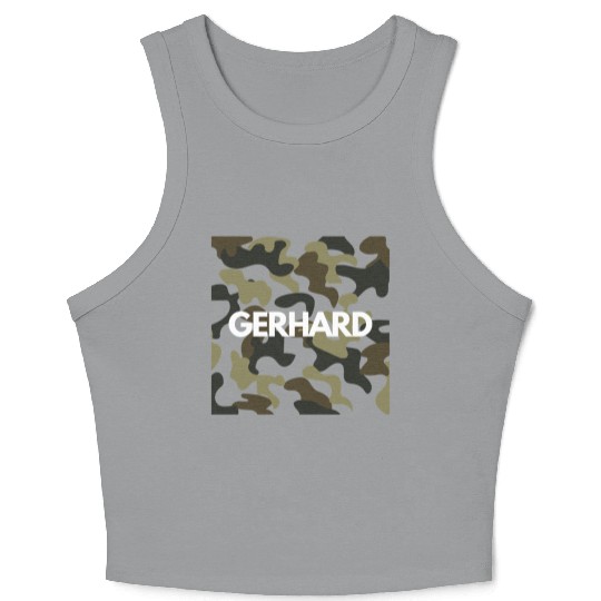 Gerhard Name Crop Tank Top Men Good Quality Camouflage