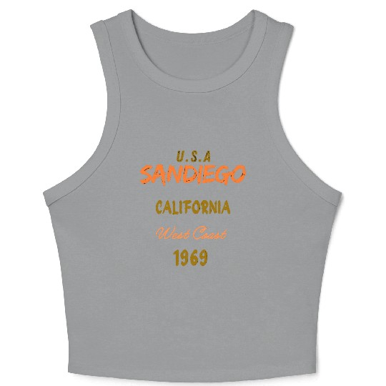 San Diego West Coast California America History Crop Tank Top