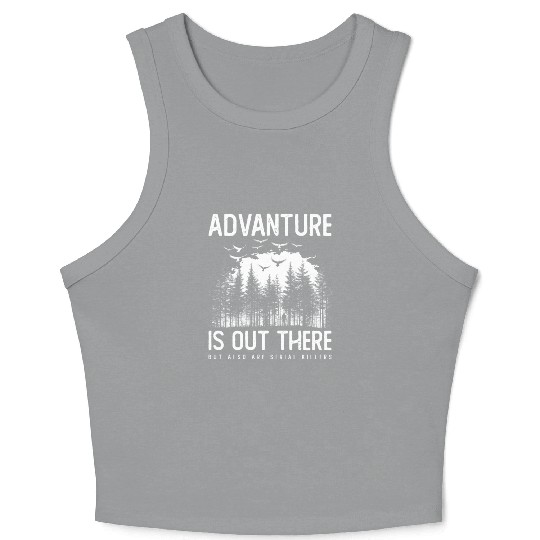 Crime Serial Killer True Crime Satire Hiking Crop Tank Top